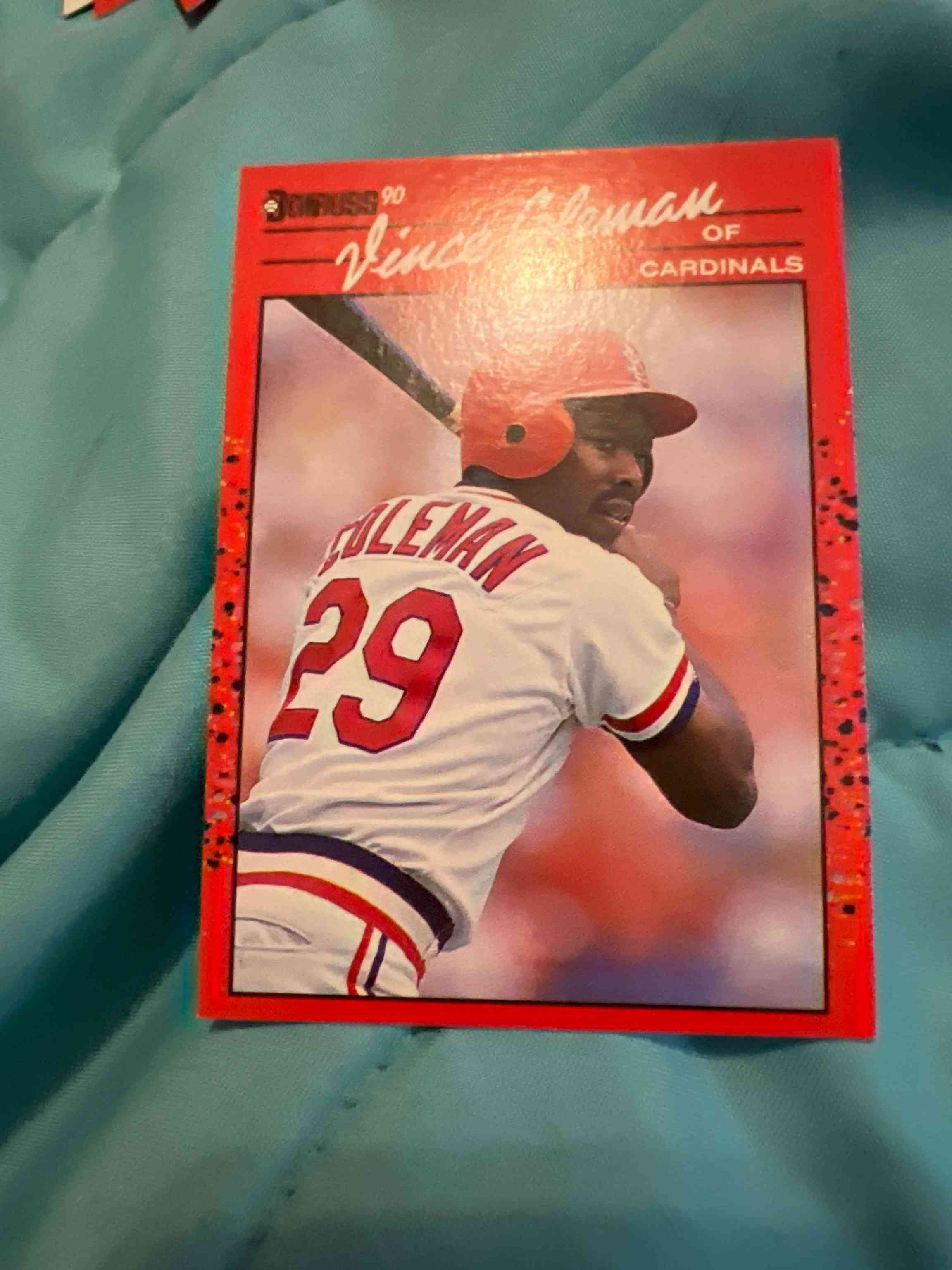 Image for 1990 donruss aqueous test base vince coleman #279