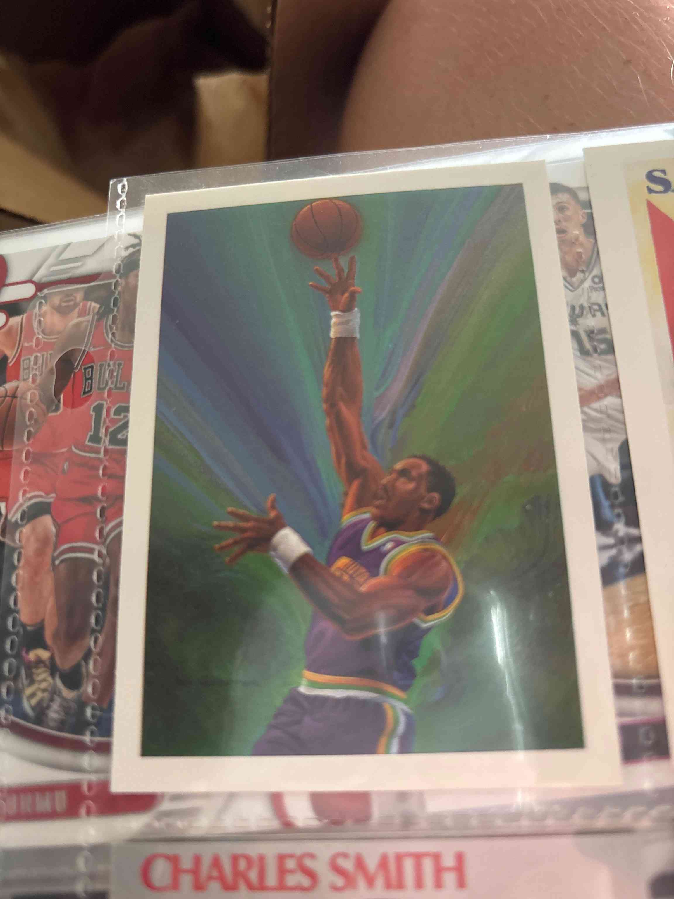 Image for 1990 hoops #380 karl malone utah jazz