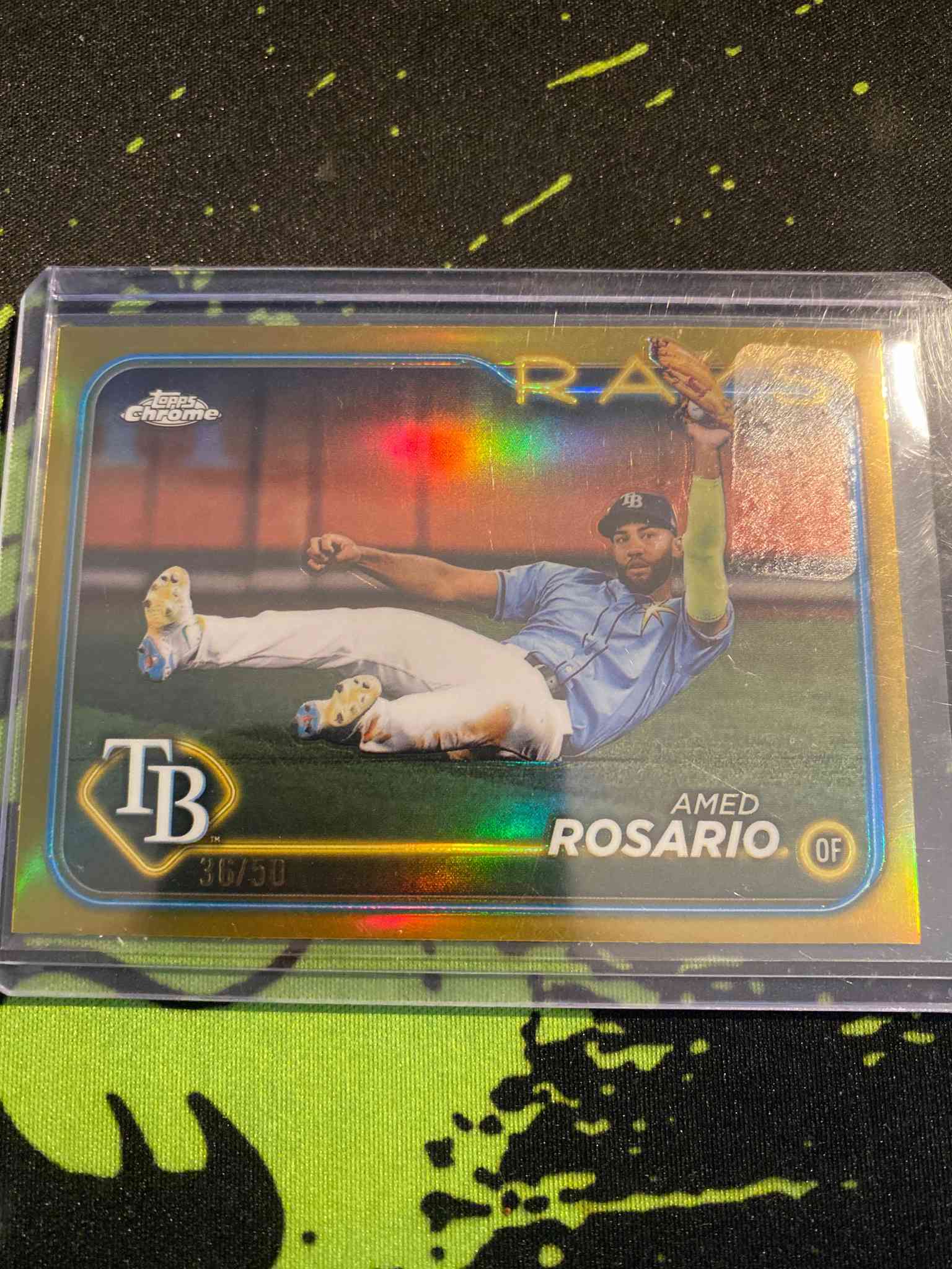Image for 2024 topps update series chrome gold amed rosario /50
