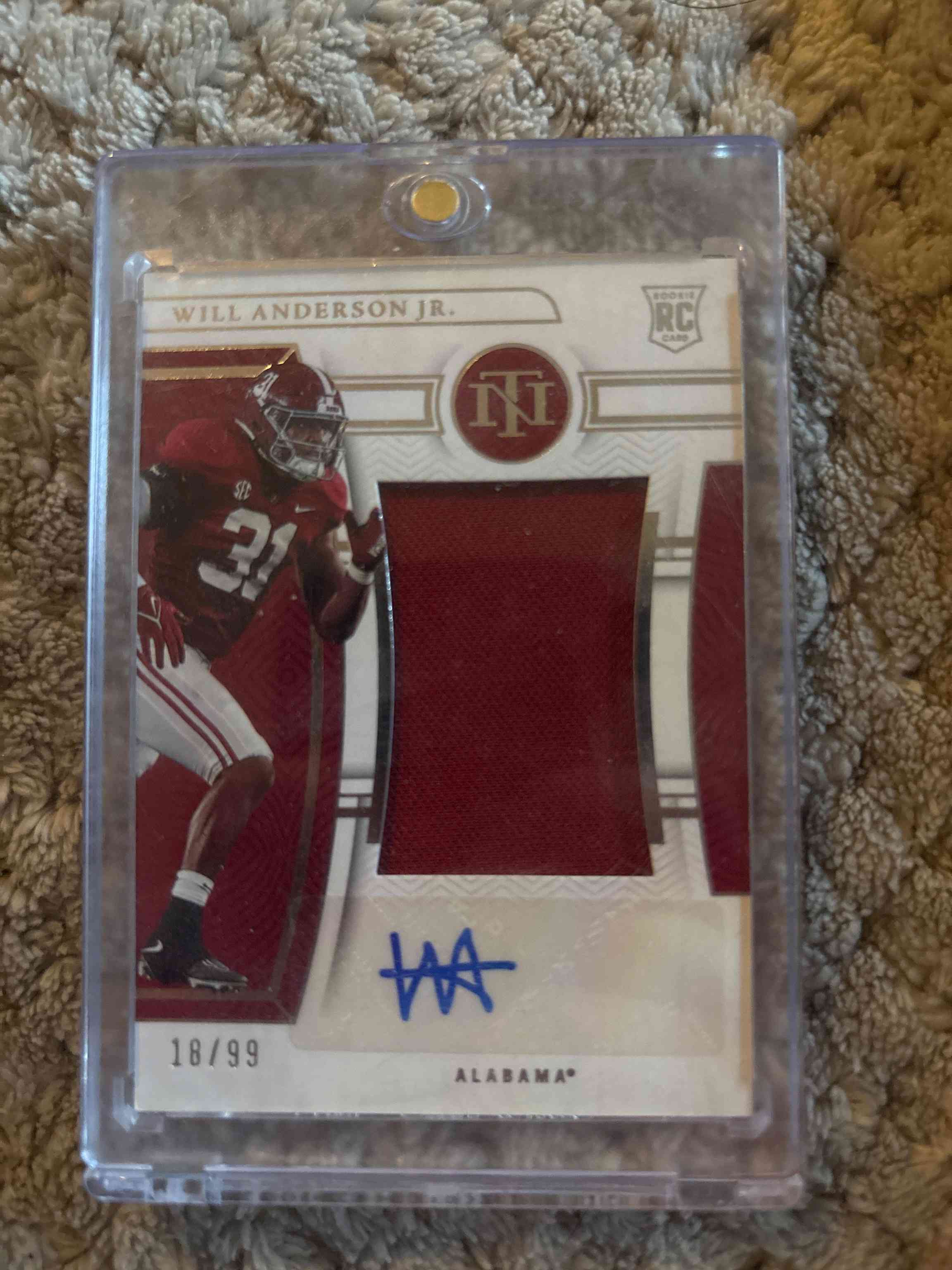 Image for 2023 national treasures rpa rookie patch auto will anderson jr /99